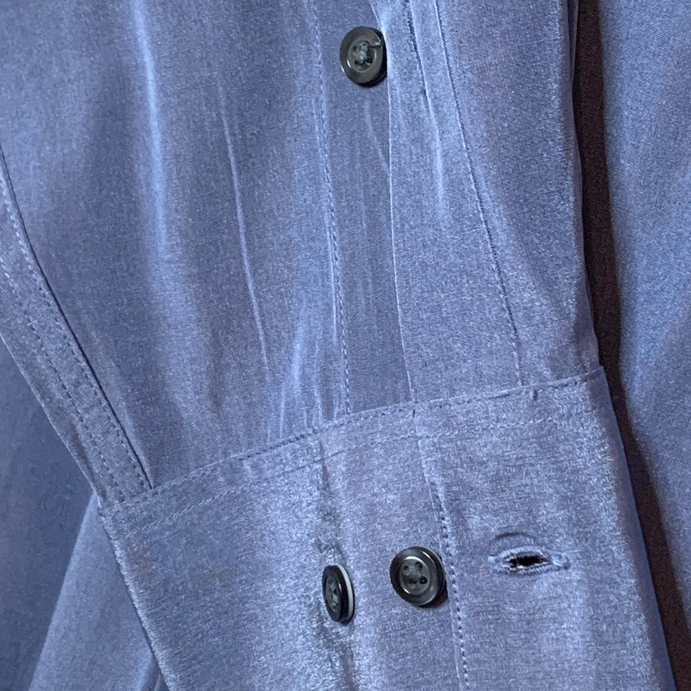 DKNY Iridescent Blue Dress Shirt 17 34/35